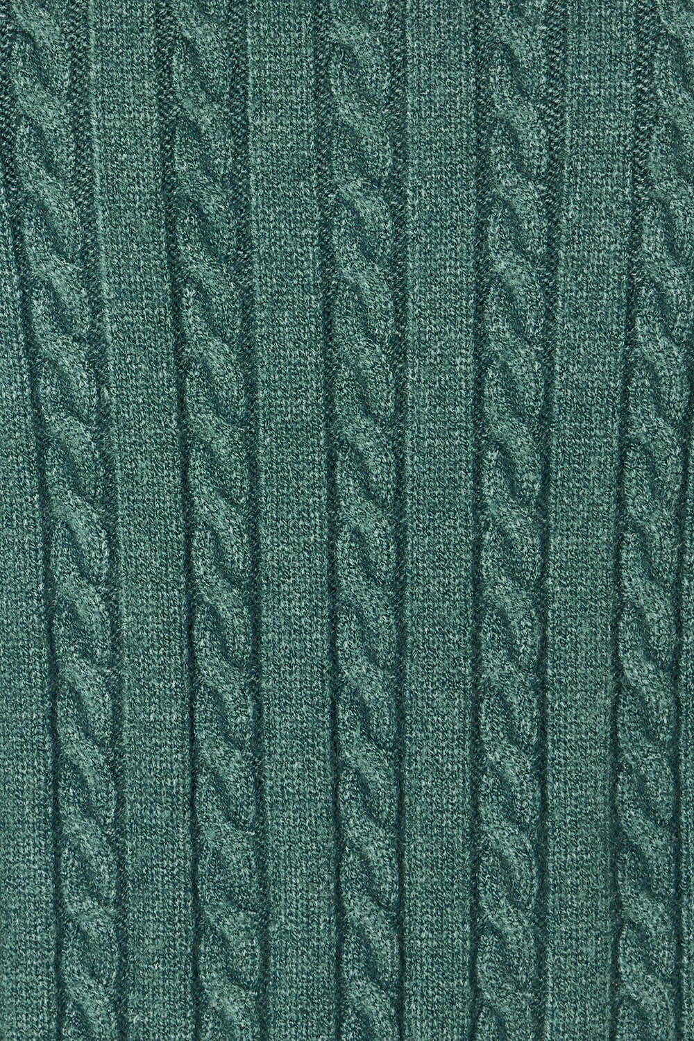 Product shot of The Soft Sleeveless Cable Knit Jumper in colour Bluegrass (Blue), detail
