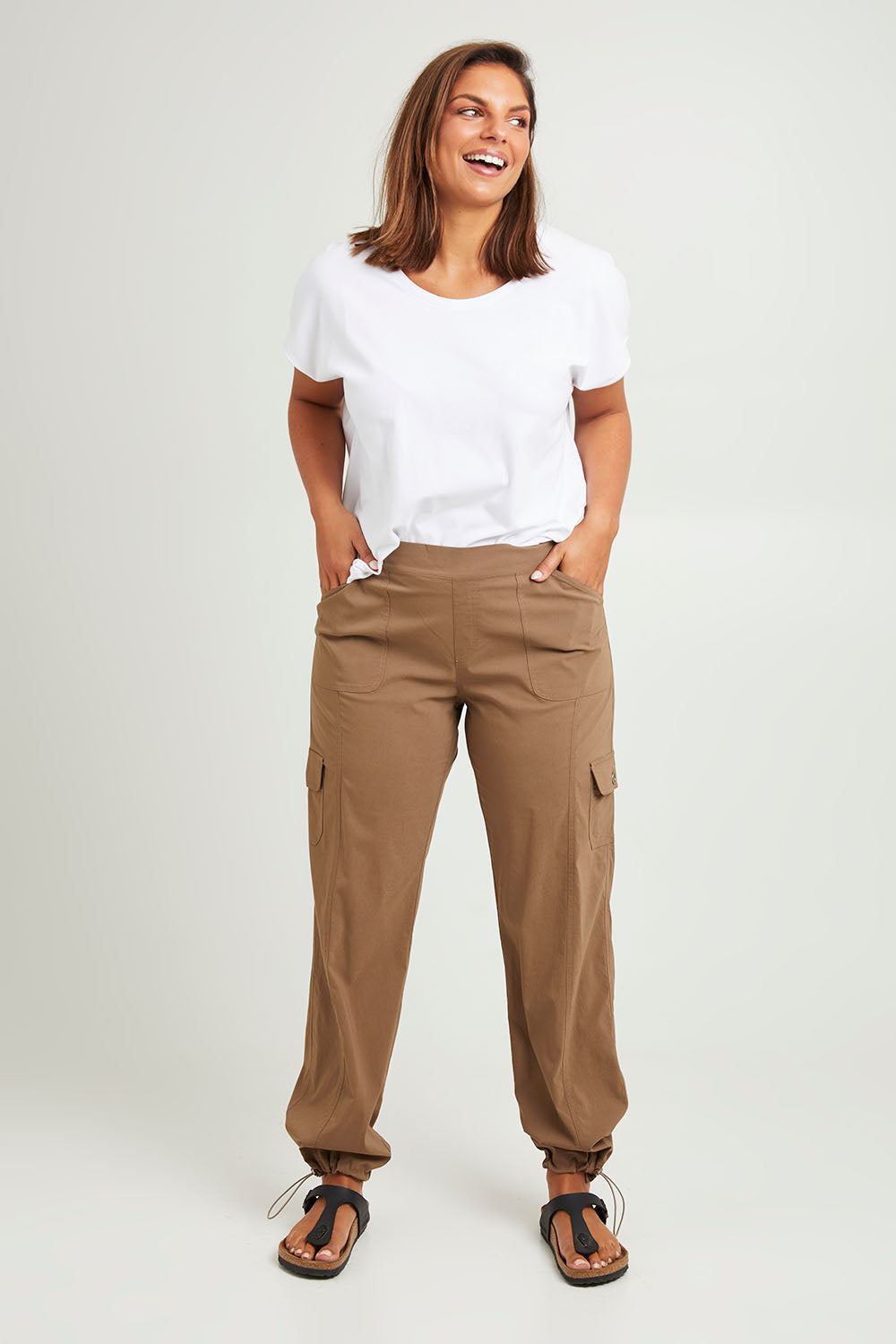 Preloved The Everyday Full Length Cargo Pant - Tan