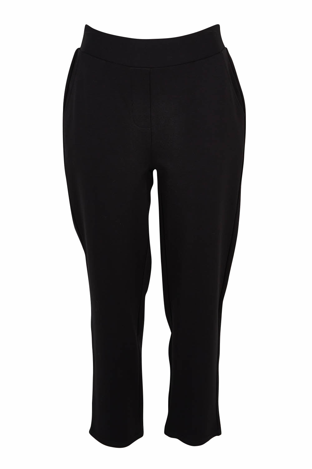 Product shot of The Easy Wear Ponte Pant in colour Black (Black), from the front