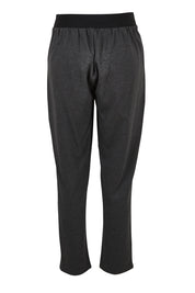 Product shot of The Easy Wear Ponte Pant in colour Charcoal (Grey), from the back