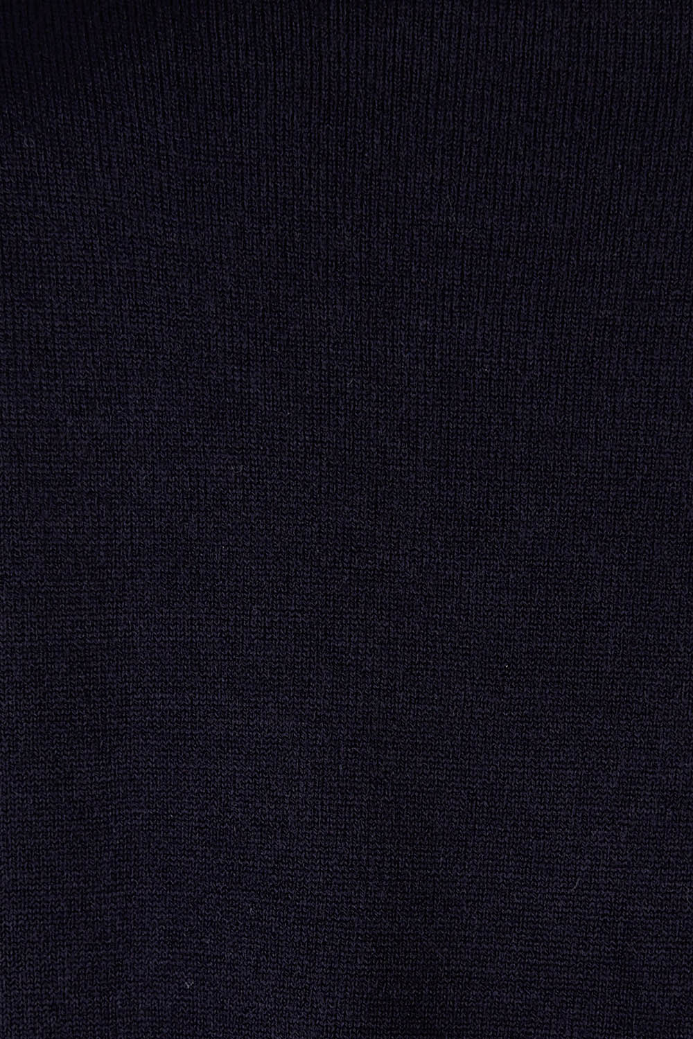 Product shot of The High Low V Neck Jumper in colour Navy (Blue), detail