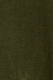 Product shot of The Soft Cropped Cardigan in colour Darkolive (Green), detail