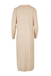 Product shot of The Comfort True Knit Midi Dress in colour Oatmeal, from the back