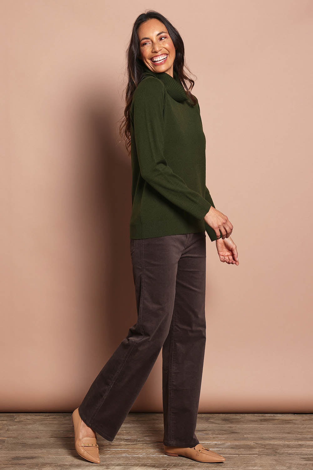 The Keepers Cord Pull On Wide Leg Pant – Darkcocoa – birdsnest