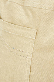Product shot of The Keepers Cord Pull On Pant in colour Almond, detail