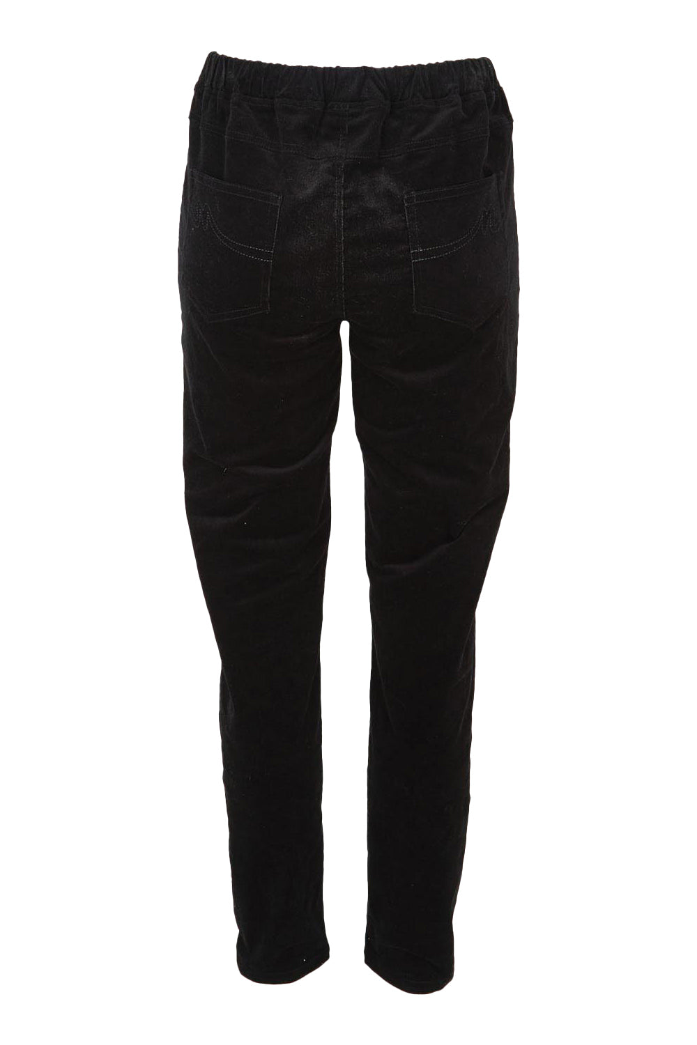 Product shot of The Keepers Cord Pull On Pant in colour Black (Black), from the back