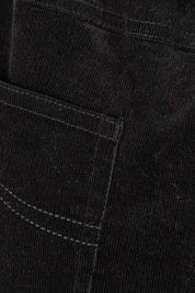 Product shot of The Keepers Cord Pull On Pant in colour Black (Black), detail