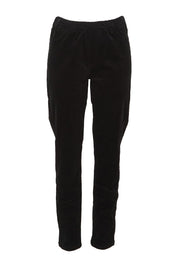 Product shot of The Keepers Cord Pull On Pant in colour Black (Black), from the front