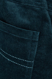 Product shot of The Keepers Cord Pull On Pant in colour Bluesteel (Blue), detail