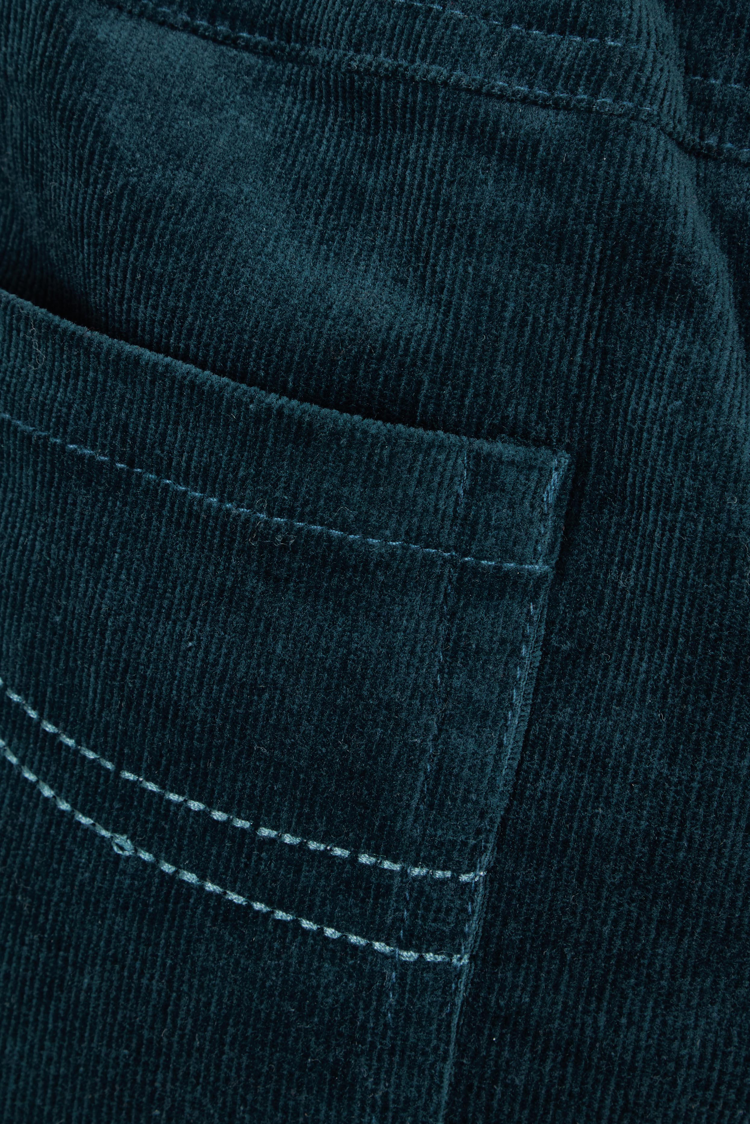 Product shot of The Keepers Cord Pull On Pant in colour Bluesteel (Blue), detail