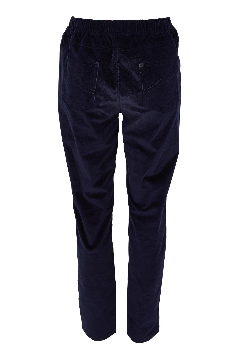 Product shot of The Keepers Cord Pull On Pant in colour Darknavy (Blue), from the back