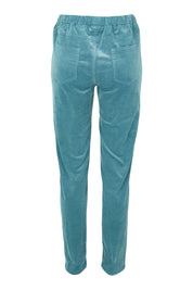 Product shot of The Keepers Cord Pull On Pant in colour Denim (Blue), from the back
