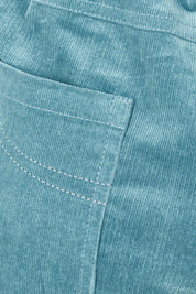 Product shot of The Keepers Cord Pull On Pant in colour Denim (Blue), detail