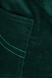 Product shot of The Keepers Cord Pull On Pant in colour Forest (Green), detail
