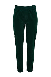 Product shot of The Keepers Cord Pull On Pant in colour Forest (Green), from the front