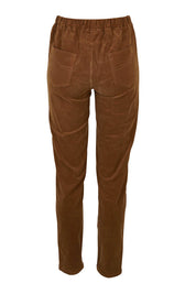 Product shot of The Keepers Cord Pull On Pant in colour Mushroom, from the back