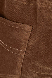 Product shot of The Keepers Cord Pull On Pant in colour Mushroom, detail