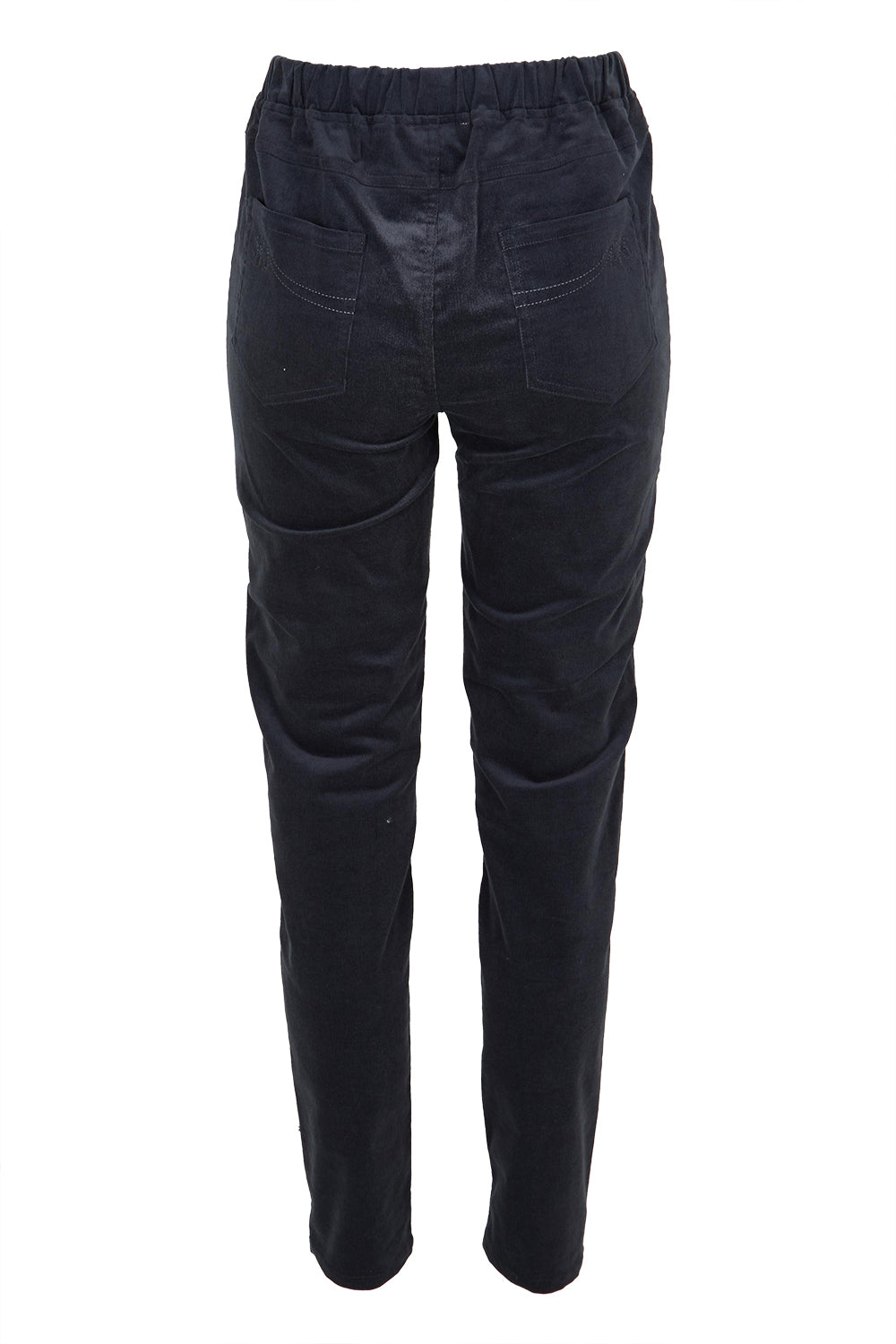 Product shot of The Keepers Cord Pull On Pant in colour Slate (Grey), from the back