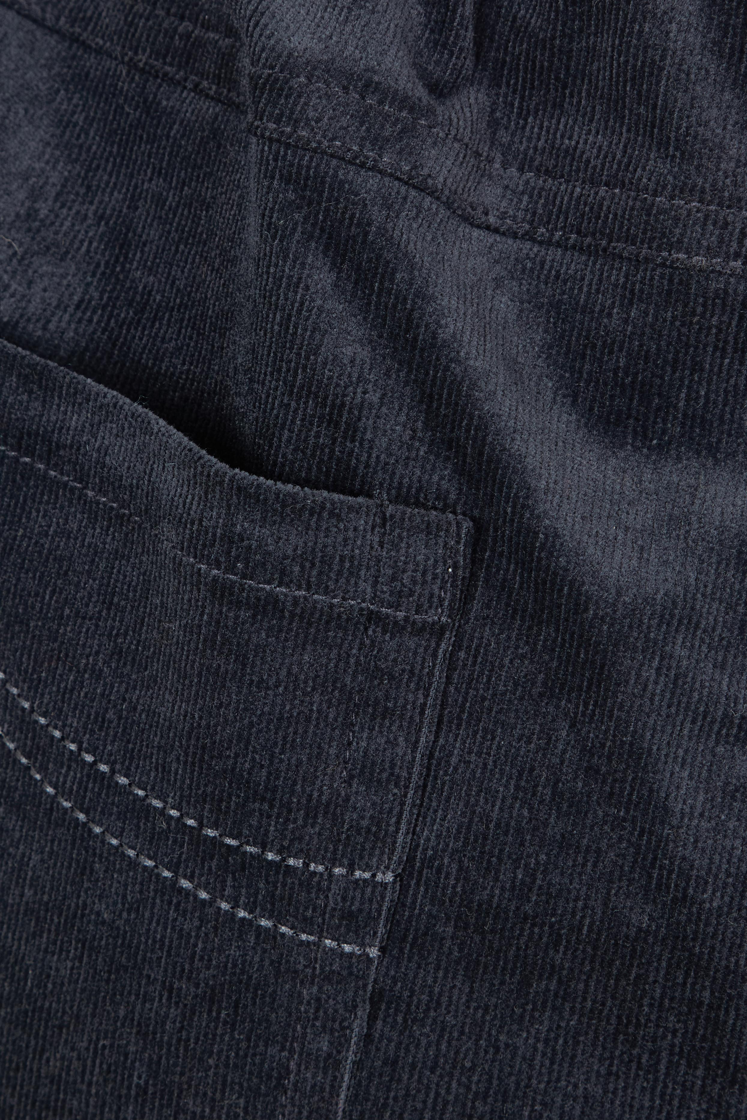 Product shot of The Keepers Cord Pull On Pant in colour Slate (Grey), detail
