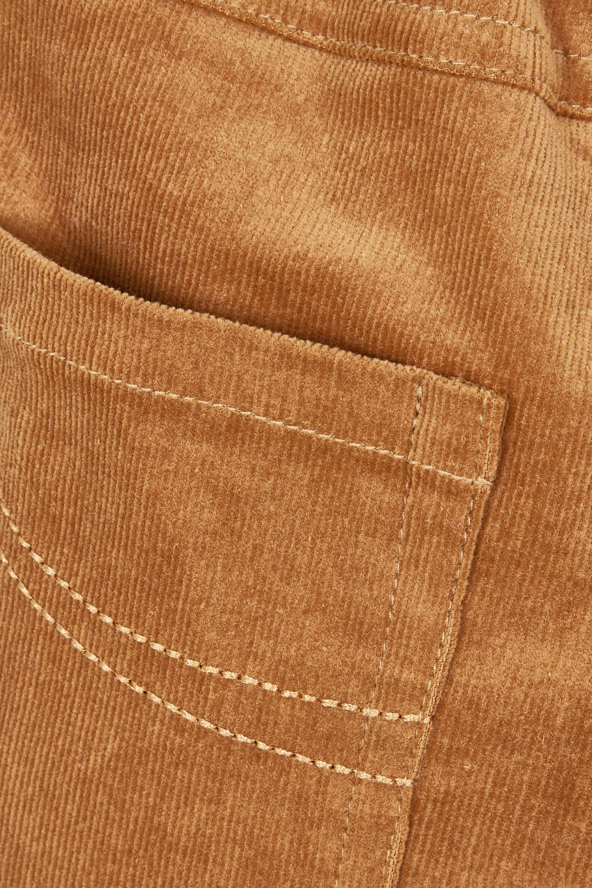 Product shot of The Keepers Cord Pull On Pant in colour Tan, detail