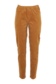 Product shot of The Keepers Cord Pull On Pant in colour Tan, from the front
