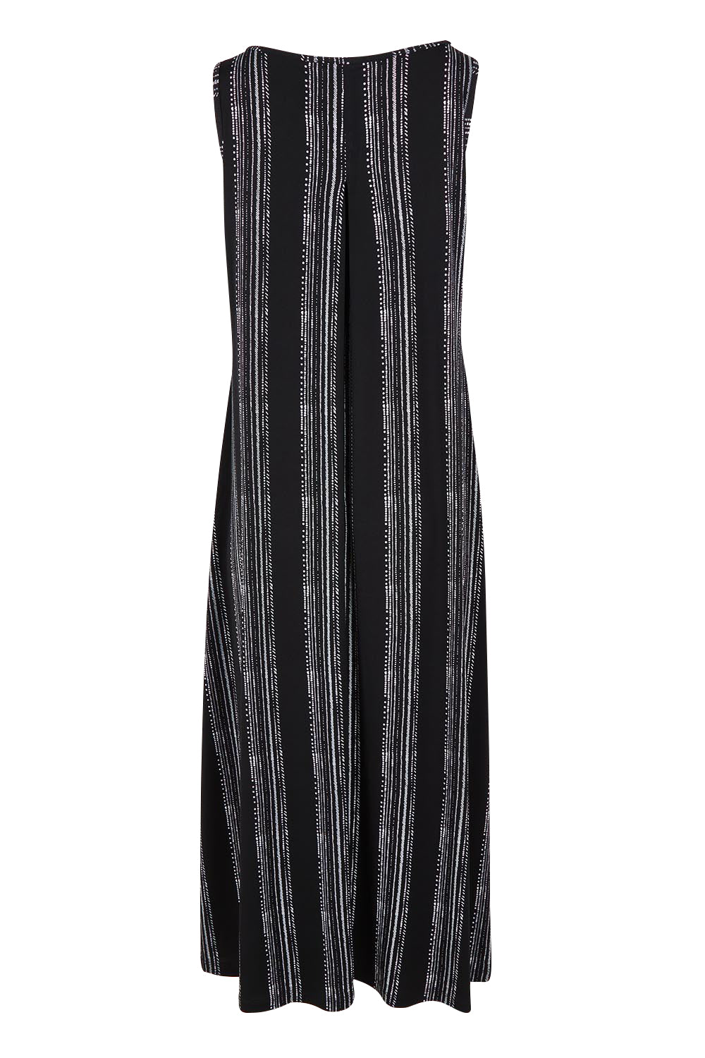 Product shot of The Easy Wear Print Maxi Dress in colour Blackwhite (Black), from the back