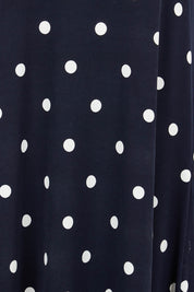 Product shot of The Easy Wear Print Maxi Dress in colour Navyspot (Blue), detail