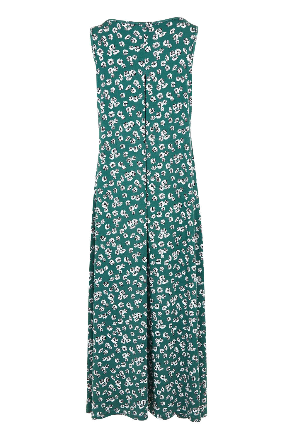 Product shot of The Easy Wear Print Maxi Dress in colour Sagefleur (Green), from the back
