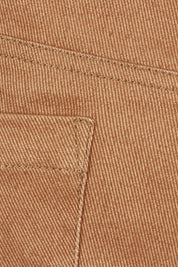 Product shot of The 7/8 Pull On Coloured Jean in colour Tobacco, detail