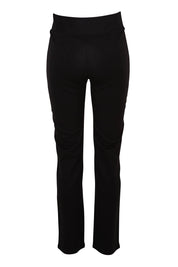 Product shot of The Ponte Pinstitch Pull On Pant in colour Black (Black), from the back