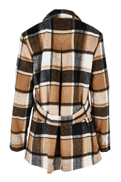 Preloved The Check Winter Coat - Blacktan