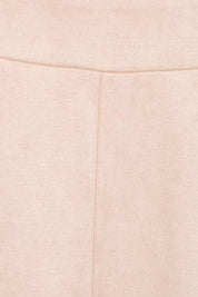 Product shot of the The Luxe Faux Suede Skirt – Baci in colour Baci, showing detail