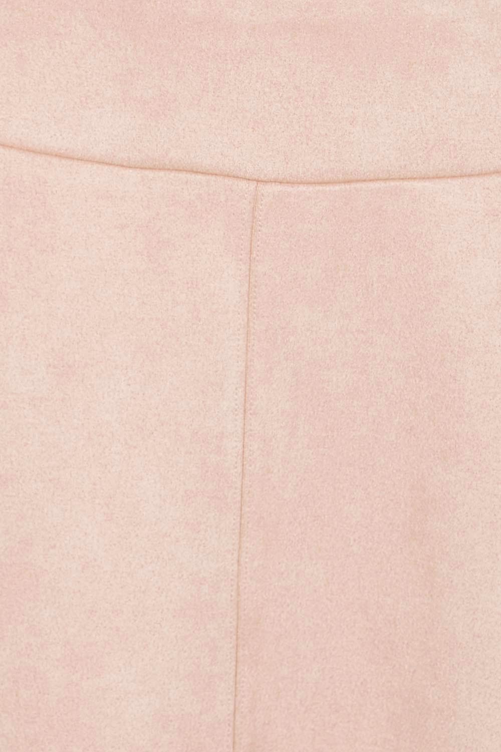Product shot of the The Luxe Faux Suede Skirt – Baci in colour Baci, showing detail