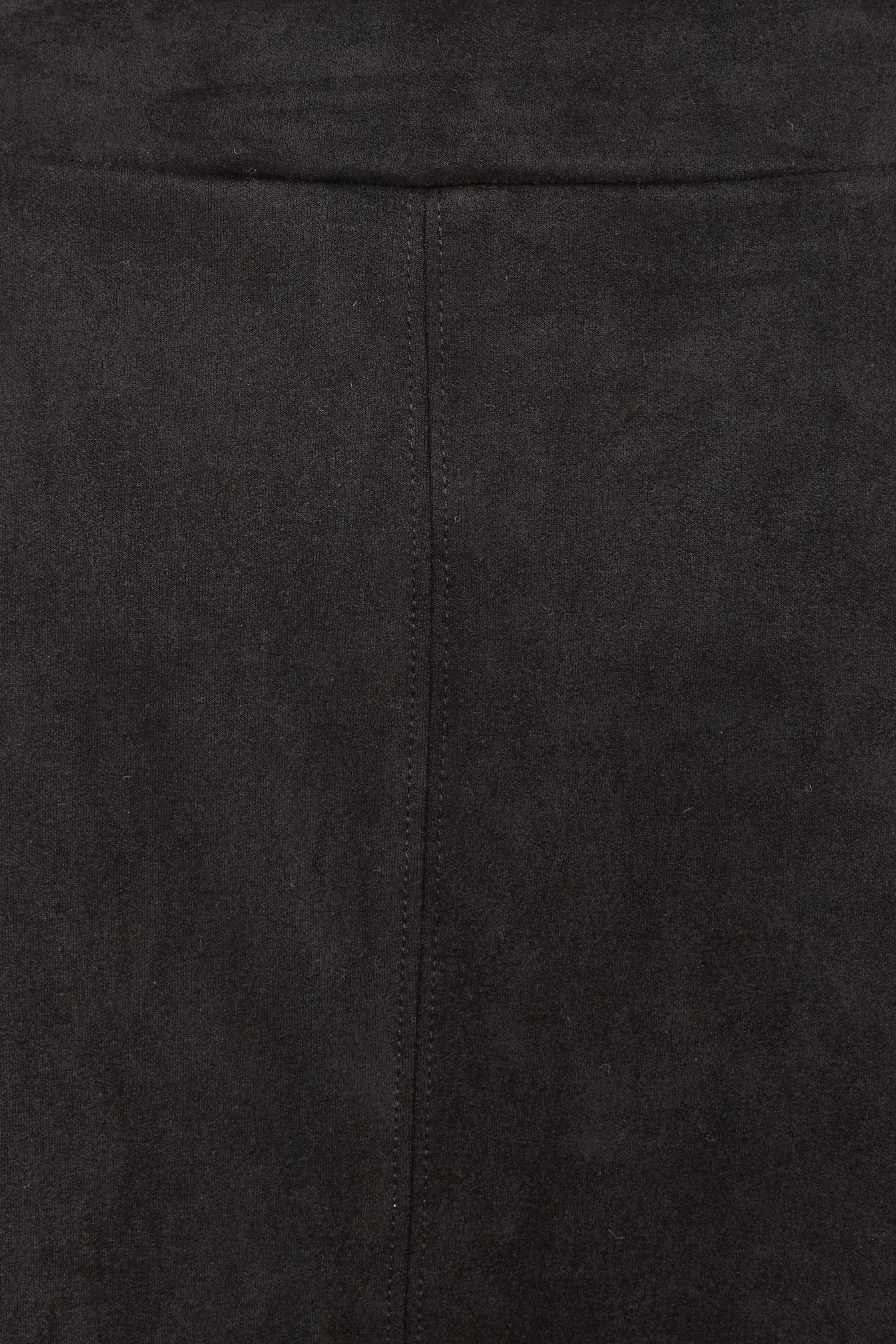 Product shot of The Luxe Faux Suede Skirt in colour Black (Black), detail