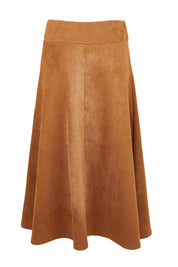The Luxe Faux Suede Skirt – Tan