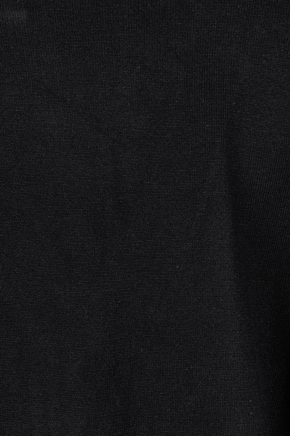 Product shot of The All Season Cropped Cardigan in colour Black (Black), detail