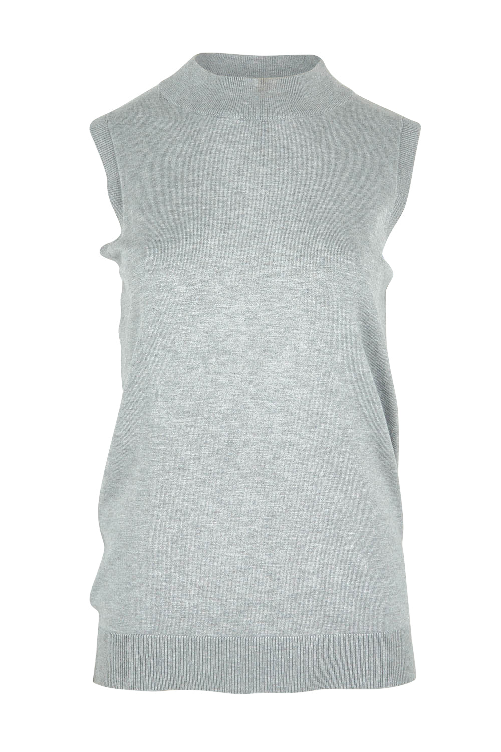 Product shot of The All Season Sleeveless Tank in colour Silvergrey (Grey), from the front
