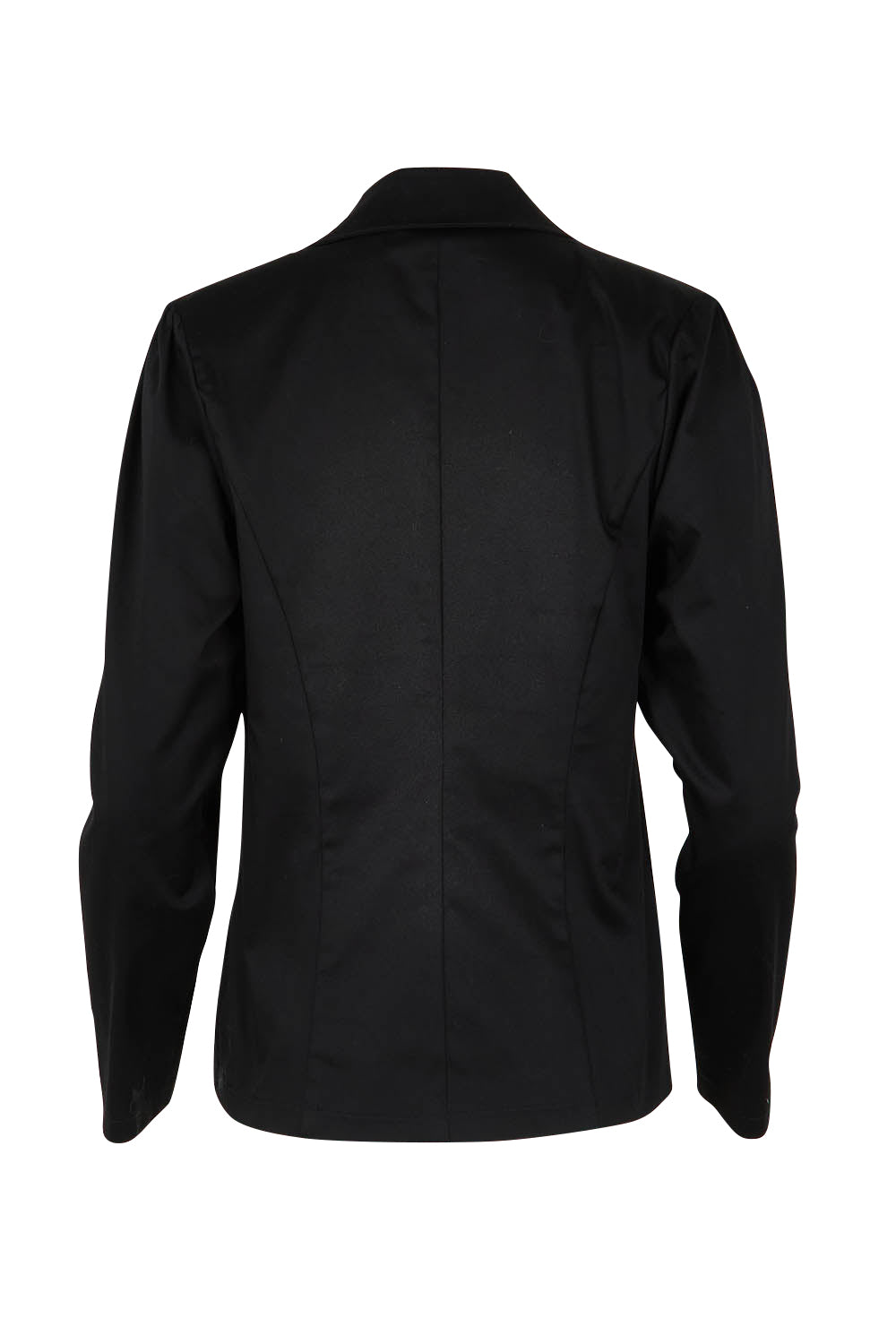 Product shot of The Everywear Cotton Blazer in colour Black (Black), from the back