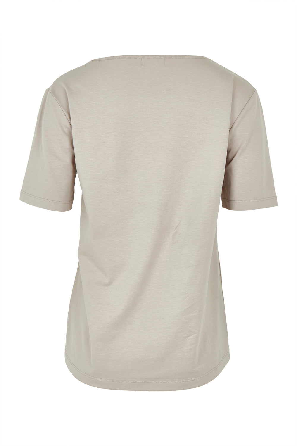 Product shot of The Keepers Square Neck Tee in colour Latte, from the back