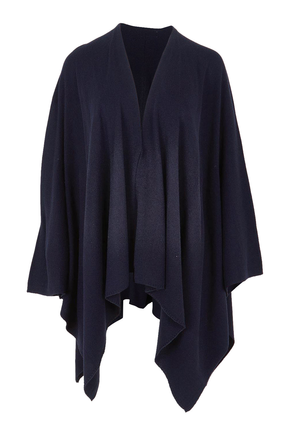 Product shot of The Every Season Poncho in colour Darknavy (Blue), from the front