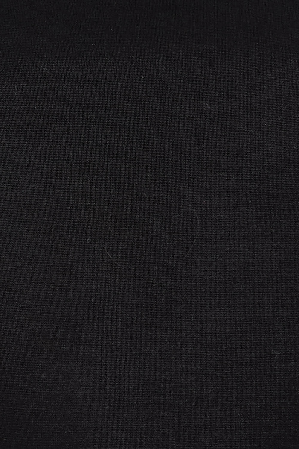 Product shot of The All Season Crew Neck Knit Tee in colour Black (Black), detail