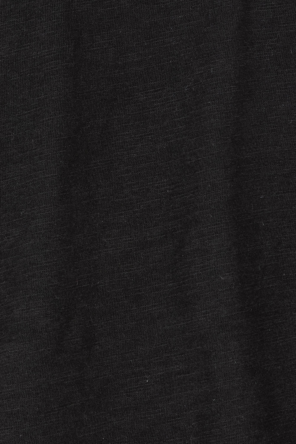 Product shot of The Keepers Layered Tee in colour Black (Black), detail