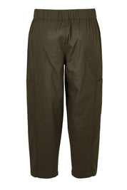 Product shot of The Keepers Side Pocket Pant in colour Armygreen (Green), from the back