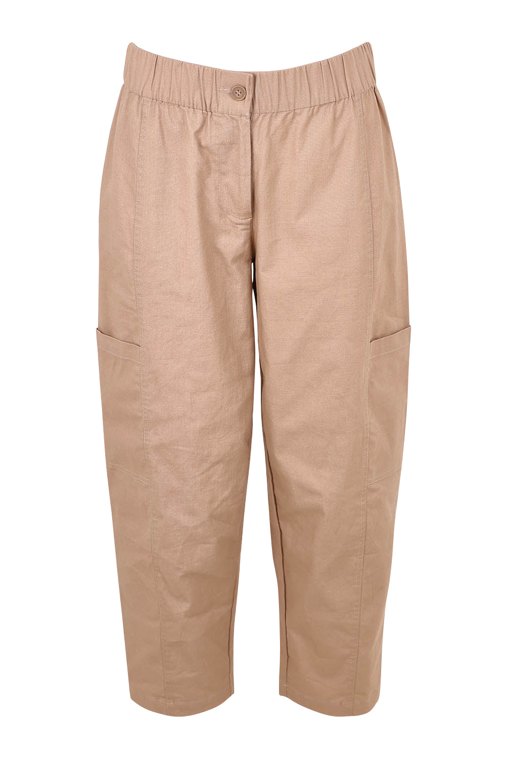 Product shot of The Keepers Side Pocket Pant in colour Sand, from the front