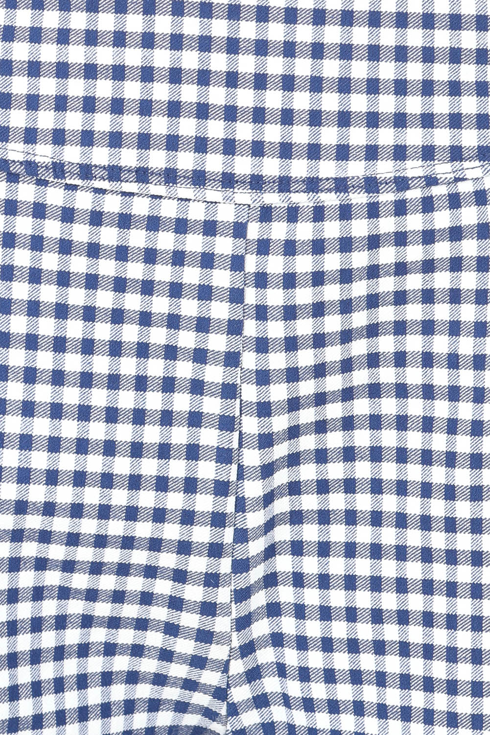 Product shot of The Keepers Check Cotton Short in colour Navywhite (Blue), detail