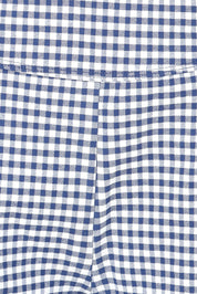 Product shot of The Keepers Check Cotton Short in colour Navywhite (Blue), detail