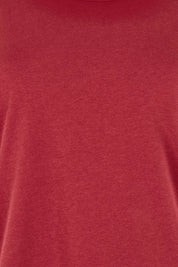 Product shot of The Luxe Pima Cotton Tee in colour Deeprose (Pink), detail