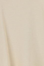Product shot of The Luxe Pima Cotton Tee in colour Nougat, detail