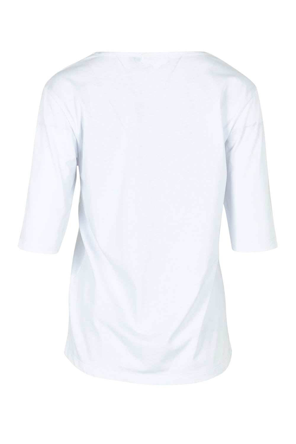 Product shot of The Luxe Pima Cotton Tee in colour White (White), from the back