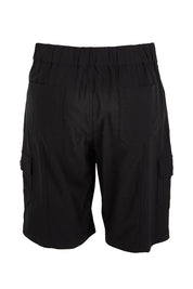 Product shot of the The Utility Shorts  - Black in colour Black, from the back